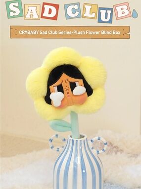 POP MART CryBaby Sad Club plush flower